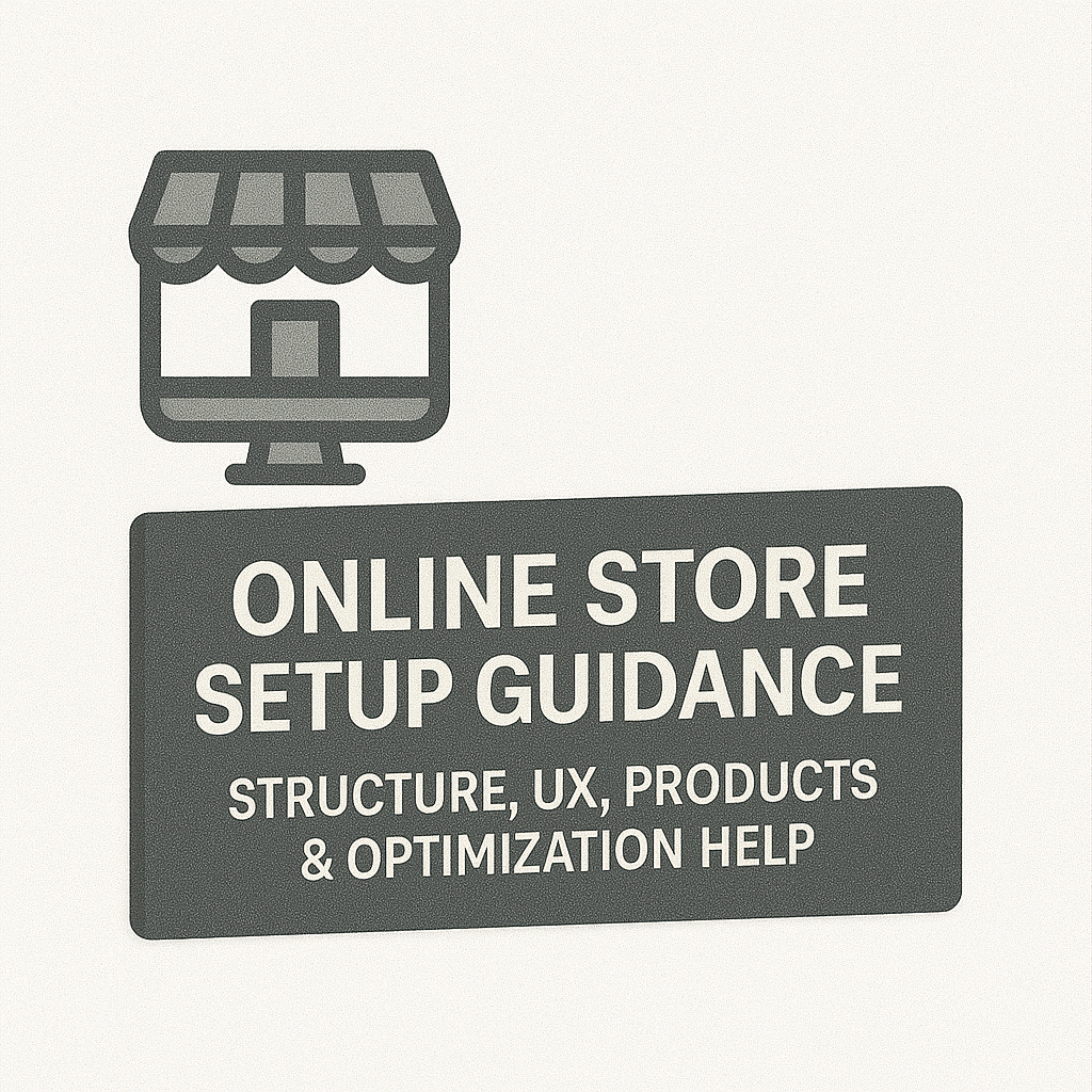 Online Store Setup Guidance — Structure, UX, Products & Optimization Help