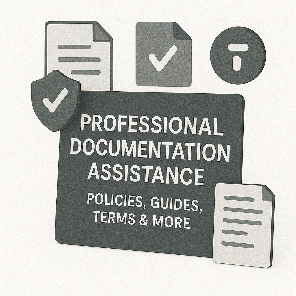 Professional Documentation Assistance — Policies, Guides, Terms & More